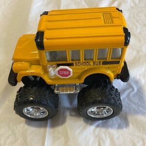 Monster Truck School Bus w/Spring Suspensions & Moving Stop Sign